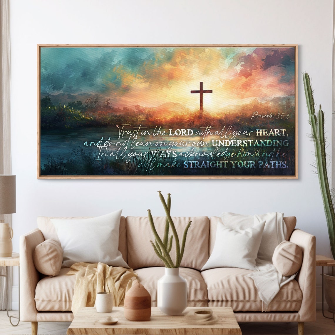 Proverbs 35 6 Trust In The Lord Bible Verse Decor Bible Verse Wall Art Framed Sign Inspirational Scripture Art Motivational - Image 3
