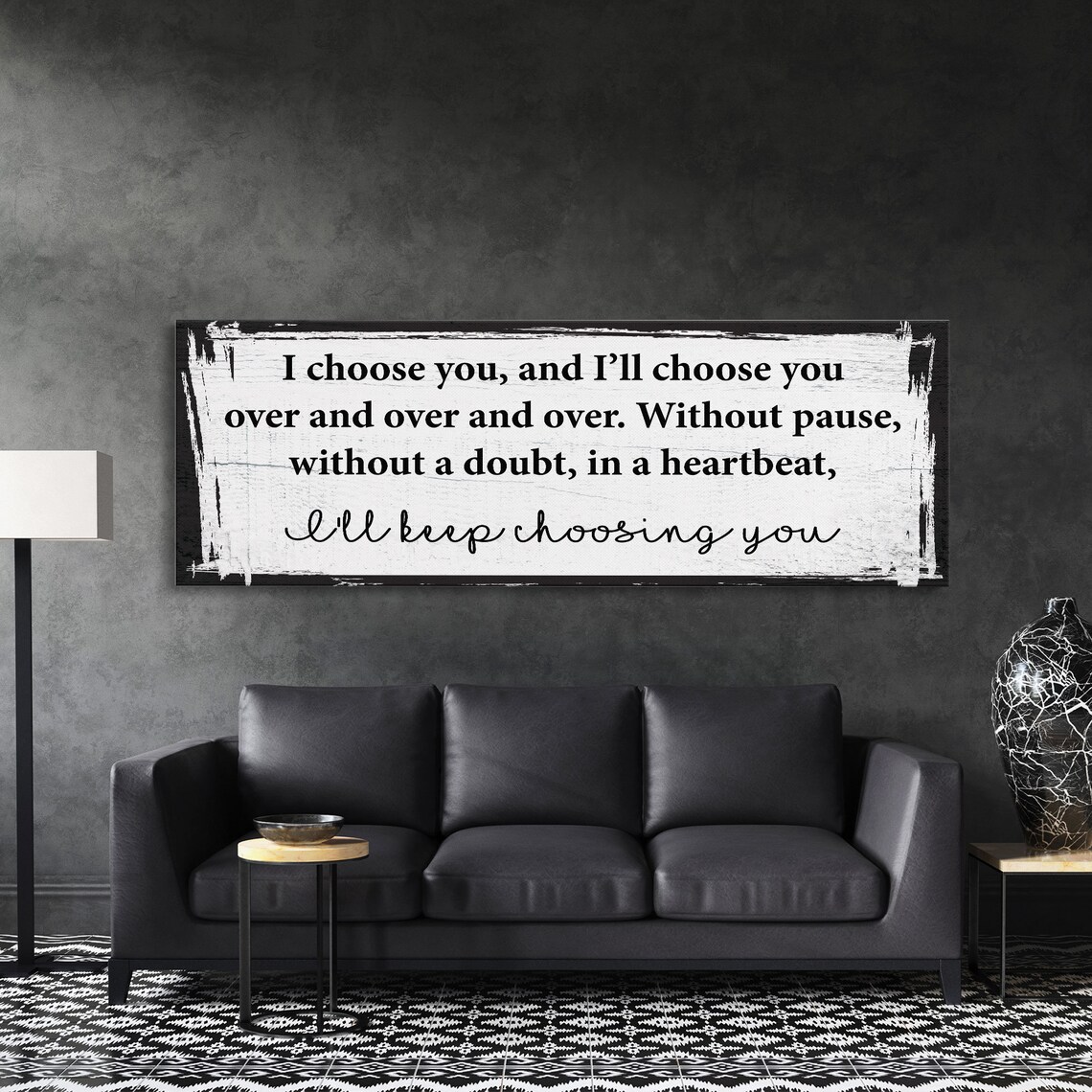 I Choose You Master Bedroom Sign, Bedroom Wall Art - Image 5