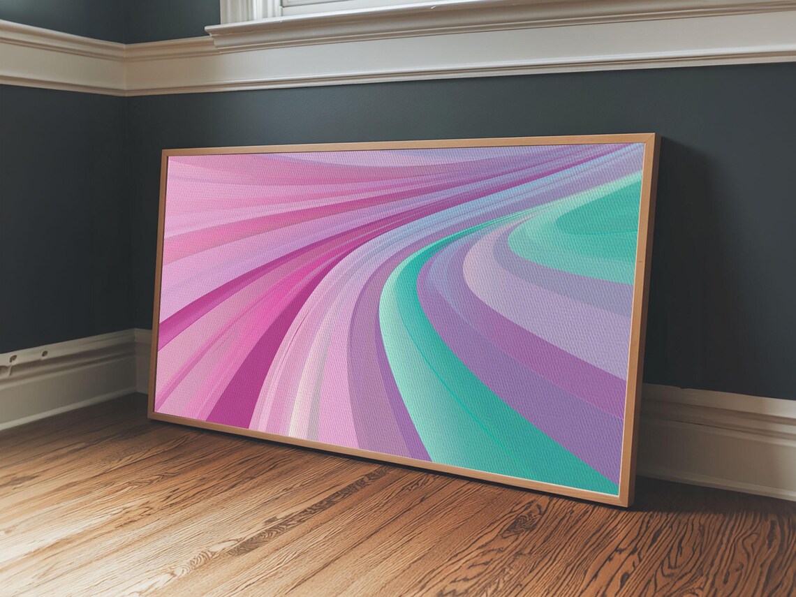 Mid Century Modern Pastel Colors Wall Art Print - Image 4