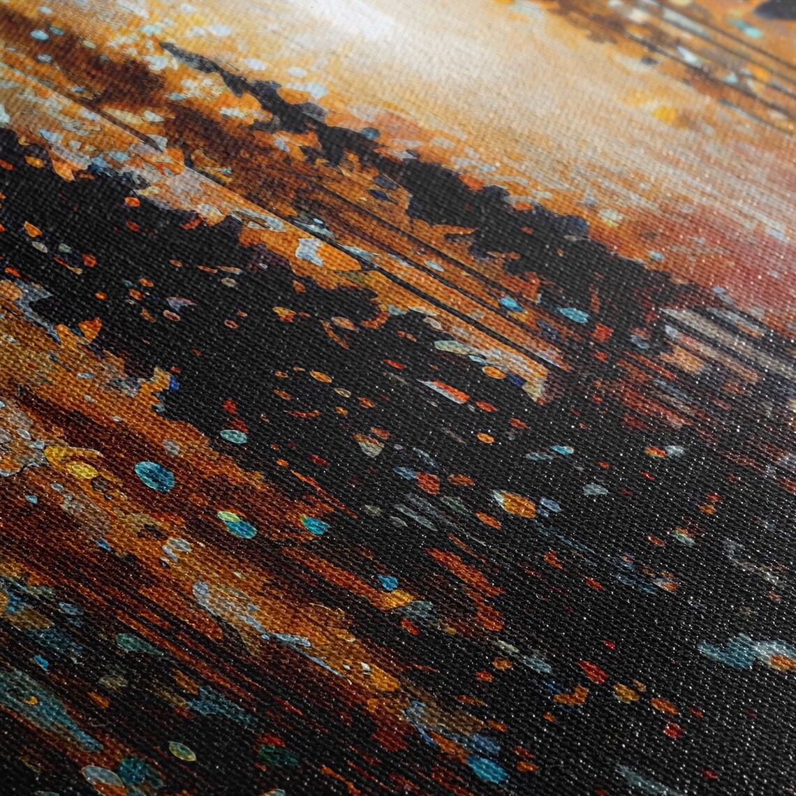 Abstract Forest Fire Art Print, Living Room Decor - Image 2