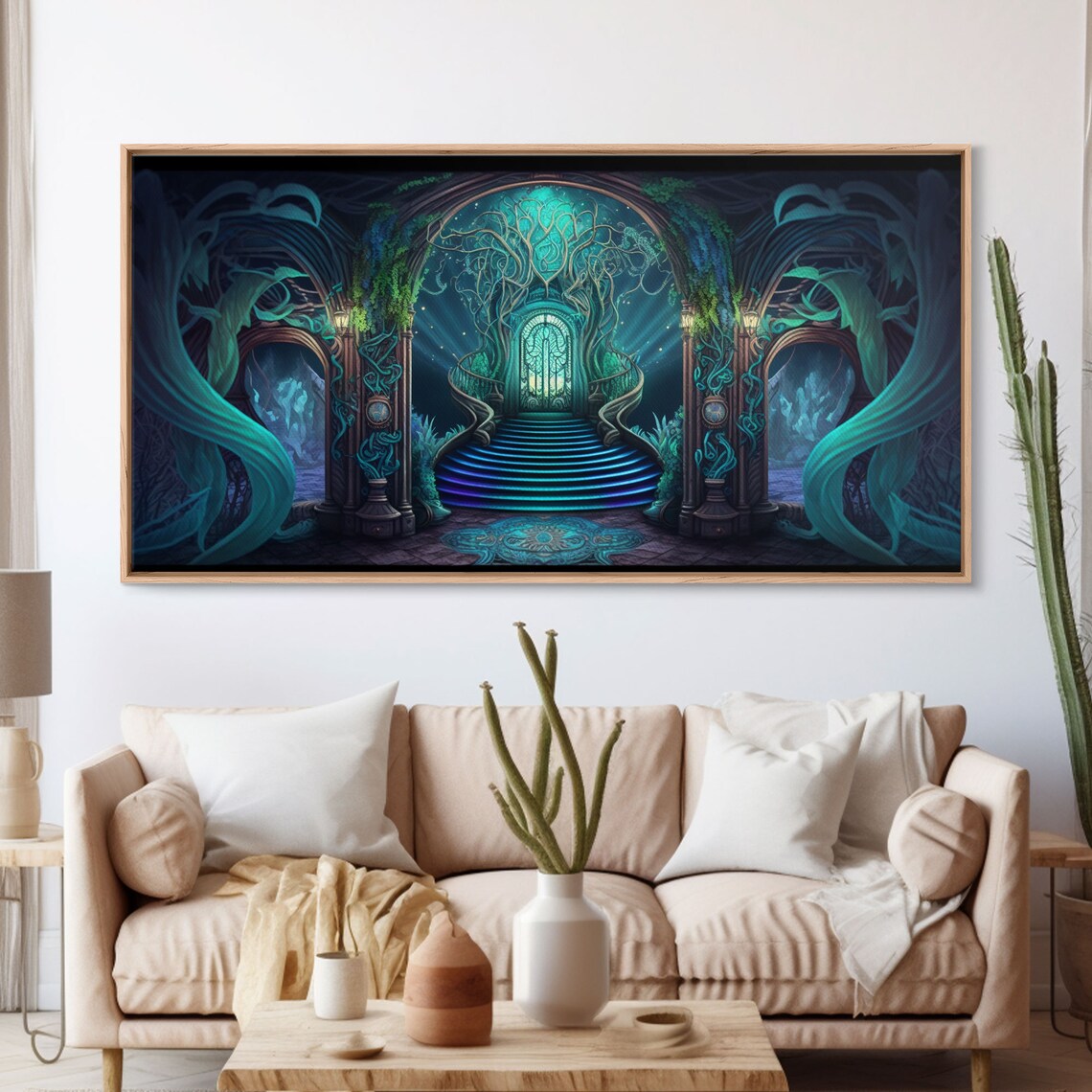 Fantasy Wall Art Print Magical Forest Fantasy Landscape Art Ready To Hang Wall Art - Image 3