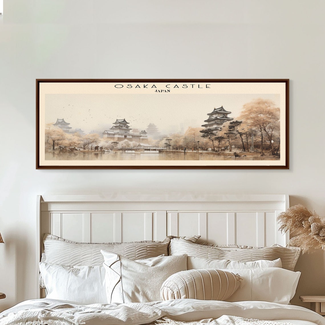 Osaka Castle Japan Cherry Blossom Moat Historic Towers Travel Poster - Image 6