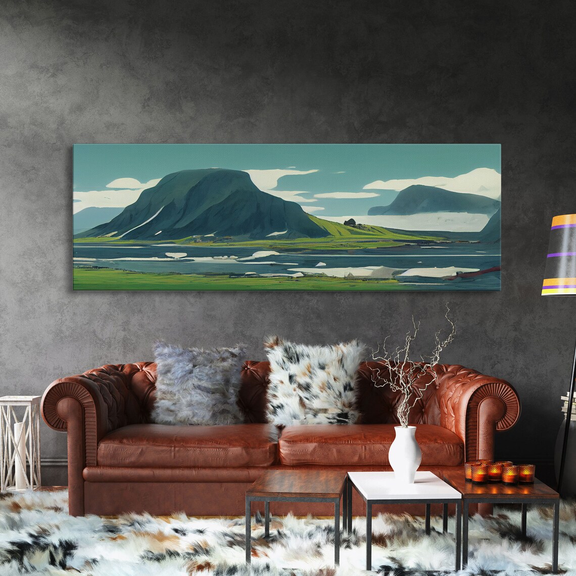 Sweden Landscape Abstract Art, Winter Panorama - Image 3