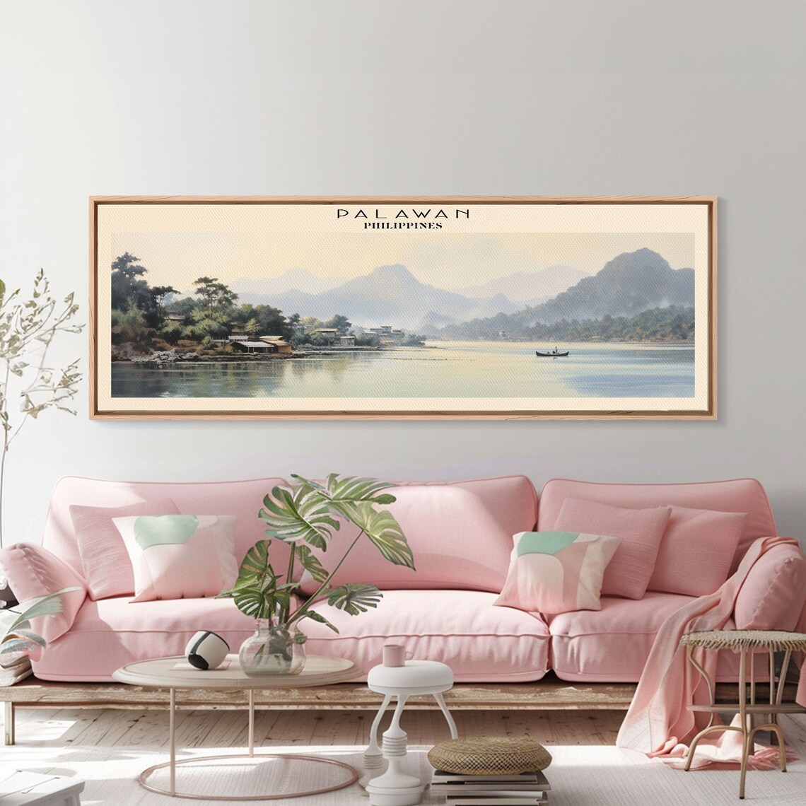 Palawan Travel Poster, Panoramic Wall Art Print