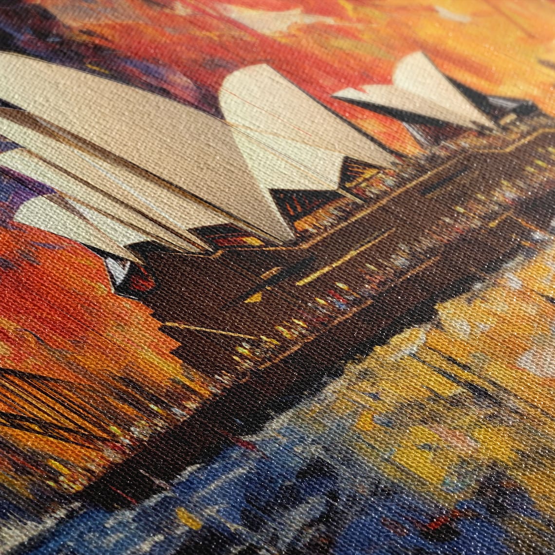 Sydney Opera House, Van Gogh-Inspired Australia Art Print - Image 2