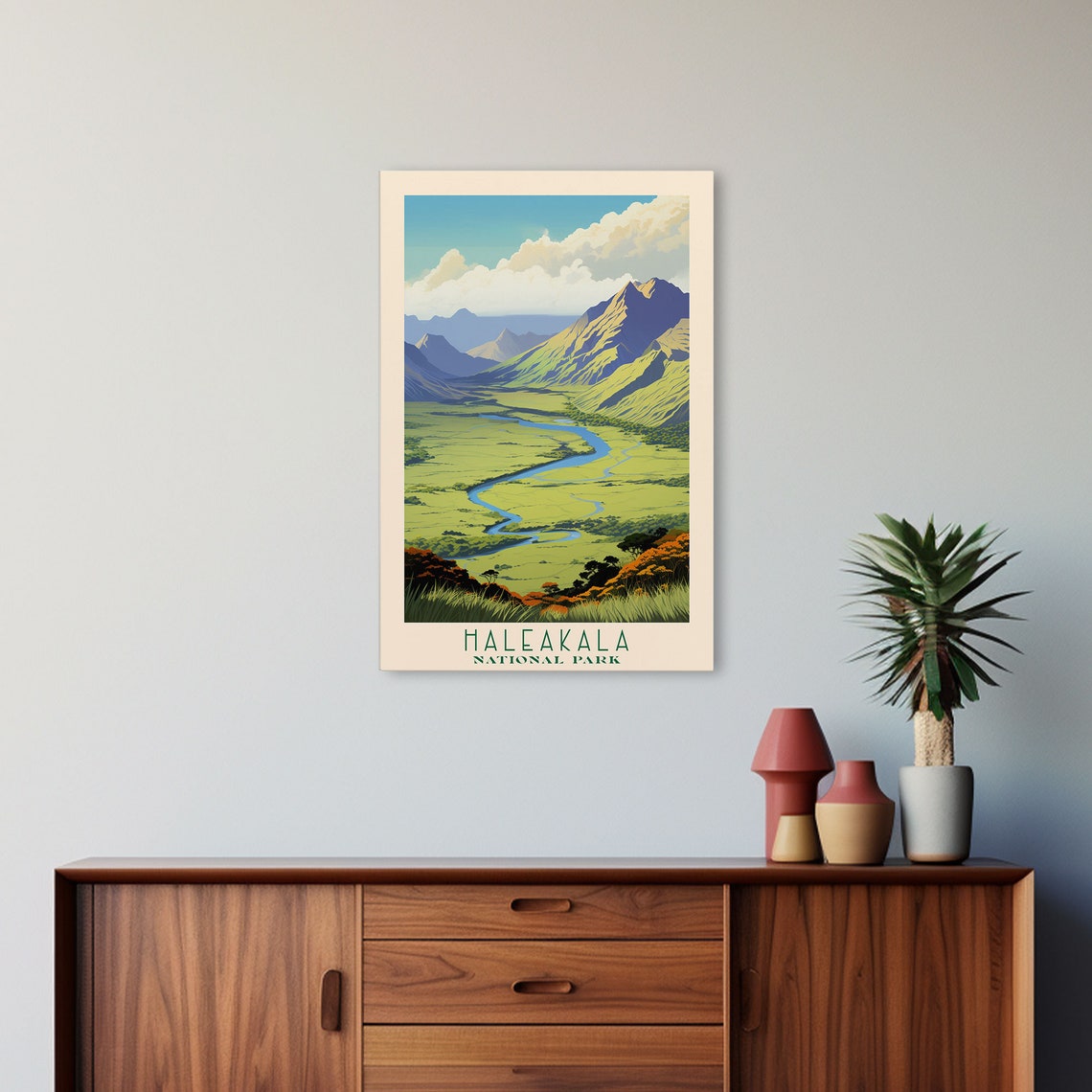 Haleakal National Park Travel Poster Art Print Wall Art Maui Hawaii Travel Art Midcentury Modern Travel Decor Wall Art - Image 5