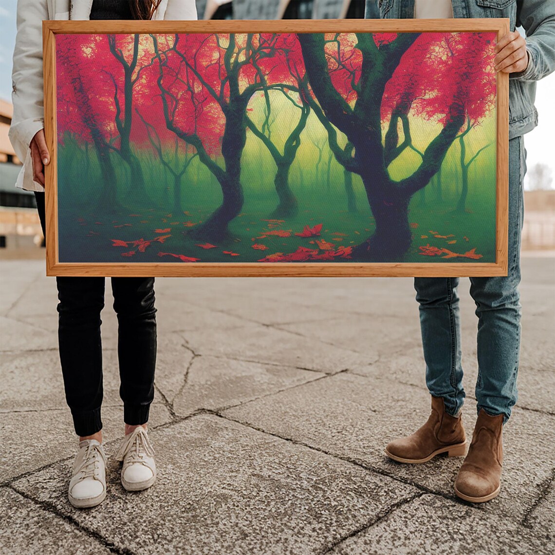 Japanese Maple Forest, Nature Landscape Art Print - Image 5