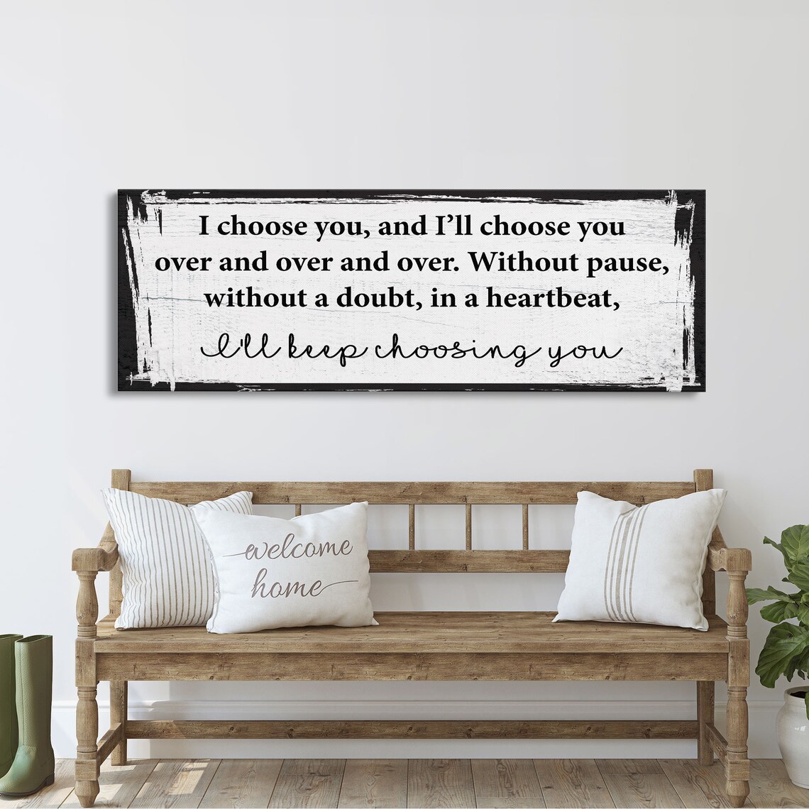 I Choose You Master Bedroom Sign, Bedroom Wall Art - Image 3