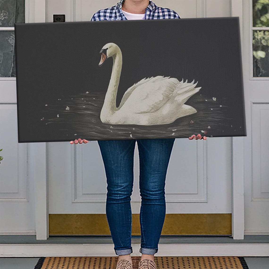 The Black Swan Vintage Framed Art Retro Framed Vintage Print Vintage Painting Black Swan Art Girls Room Or Nursery Print - Image 4