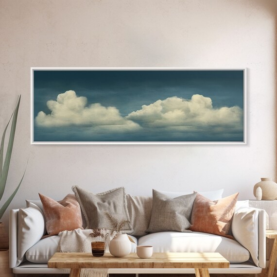 Clouds on a Blue Sky Wide Panoramic Art Print