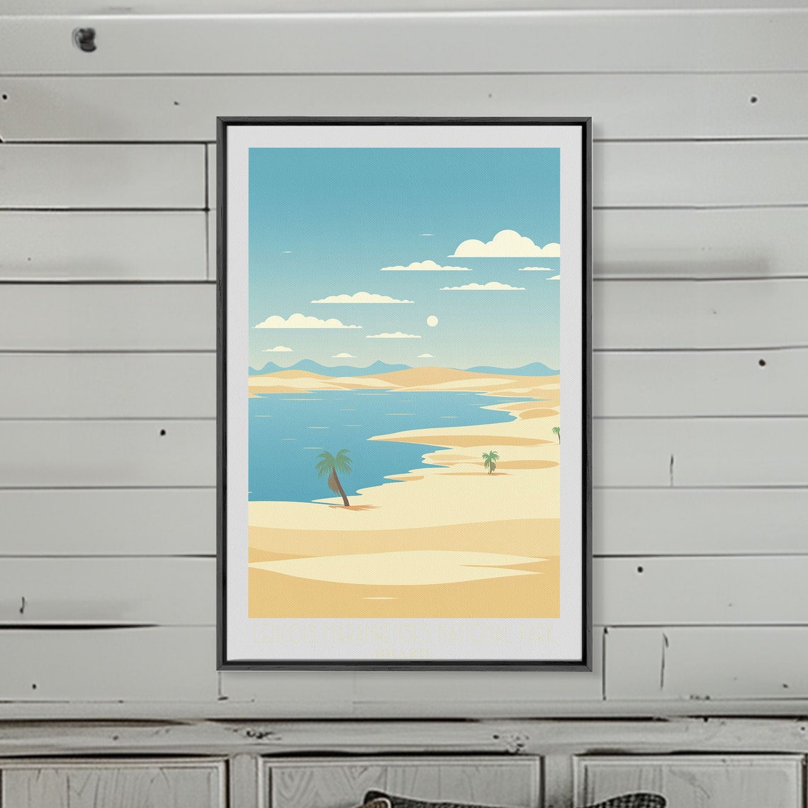 Lencois Maranhenses National Park Brazil Travel Poster Print Framed Print Brazil Original Travel Art Framed Art Wall Hanging Home - Image 4