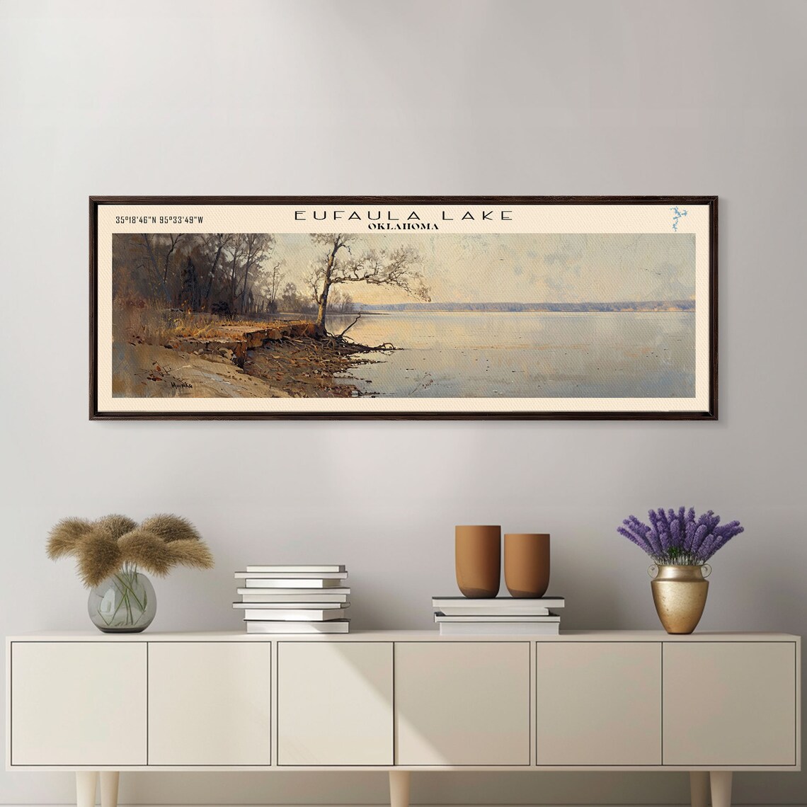 Eufaula Lake Oklahoma Travel Poster, Lake House Art - Image 3