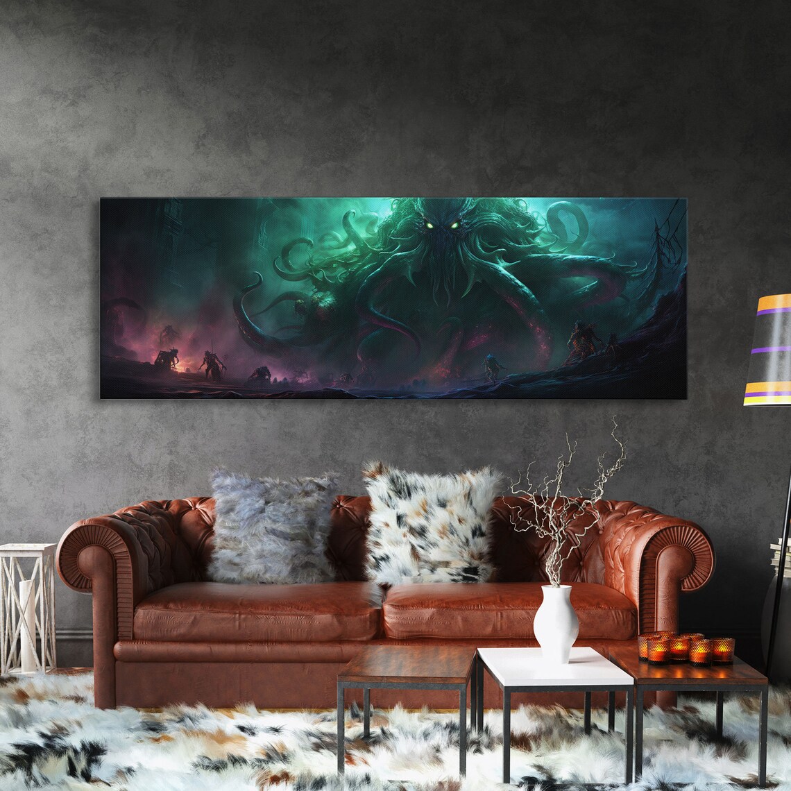 Rise Of Cthulhu Gothic Cosmic Horror Art Print - Image 3