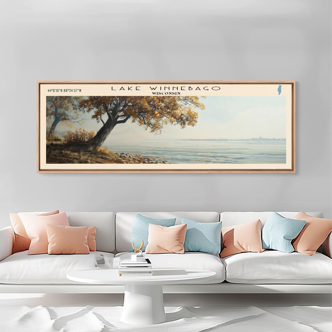 Lake Winnebago Travel Poster, Landscape Art Print - Image 3