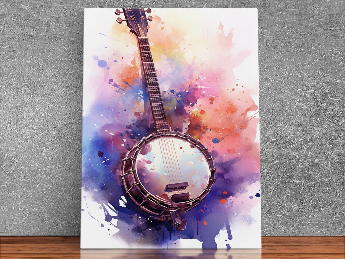 Banjo Gift Banjo Wall Art Print Country Music Art Guitar Art Banjo Poster Print Banjo Gifts Musical Art Southern Music Decor - Image 4