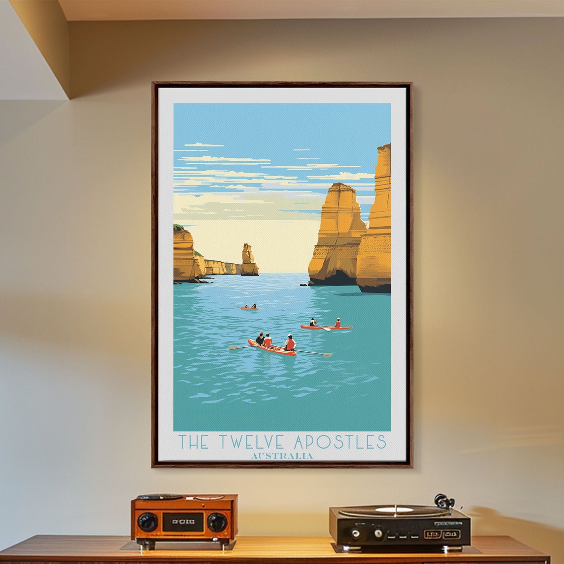Twelve Apostles Australia Limestone Stacks Kayaks Ocean View Poster - Image 6