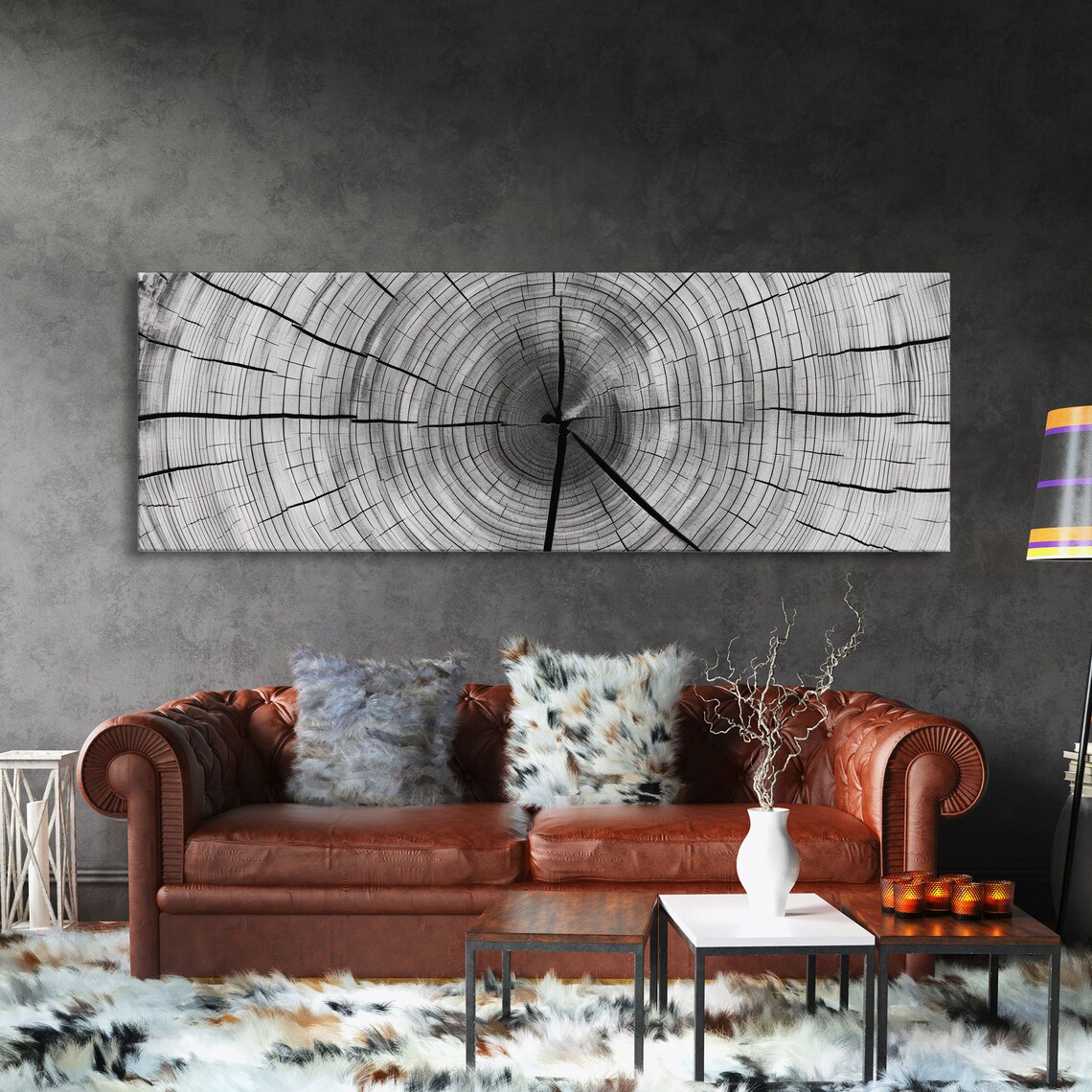 Tree Ring Art Print, Tree of Life Nature Poster - Image 3