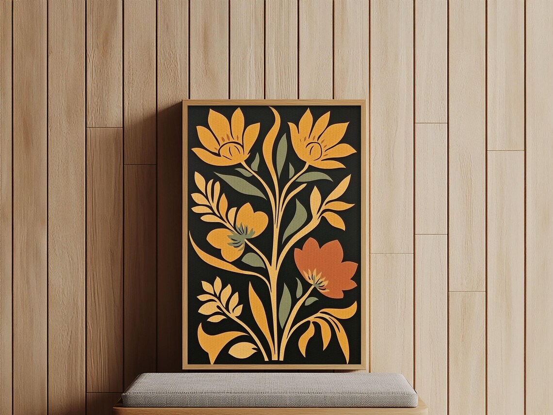 Flower Market Art Print, Mid-Century Modern Botanical - Image 6