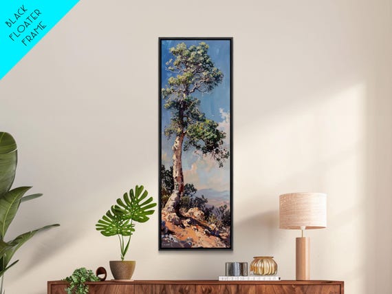Mountain Landscape Art Framed Tall And Skinny Wall Print Modern Landscape Painting Desert Wall Art For Living Room
