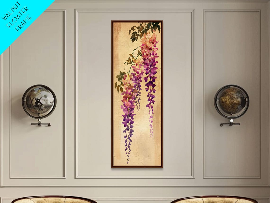Hanging Wisteria Flowers Purple Japanese Bloom Branches Art Poster - Image 4