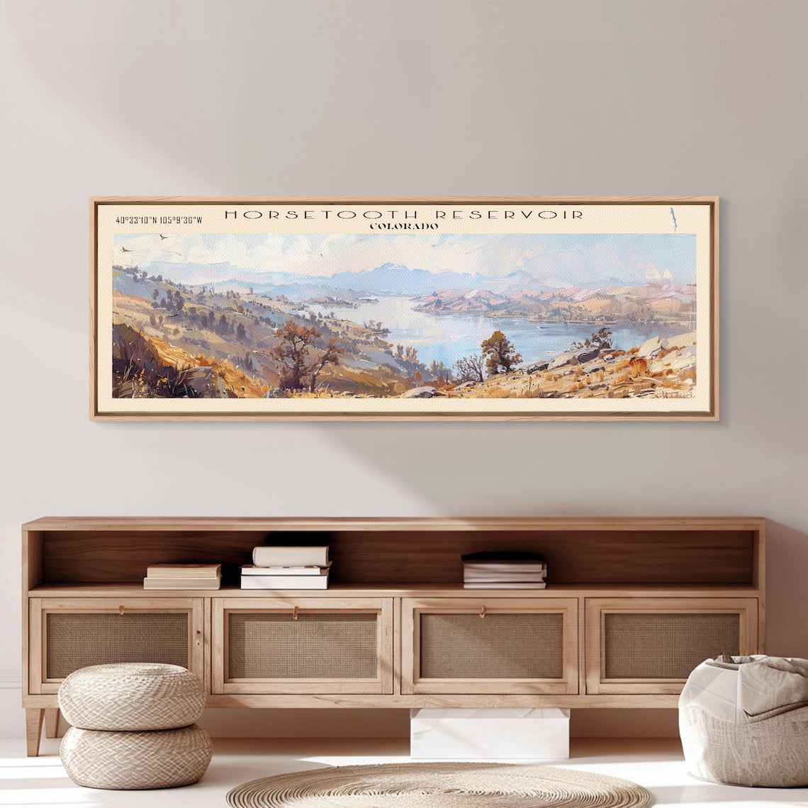 Horsetooth Reservoir Colorado Panoramic Travel Poster