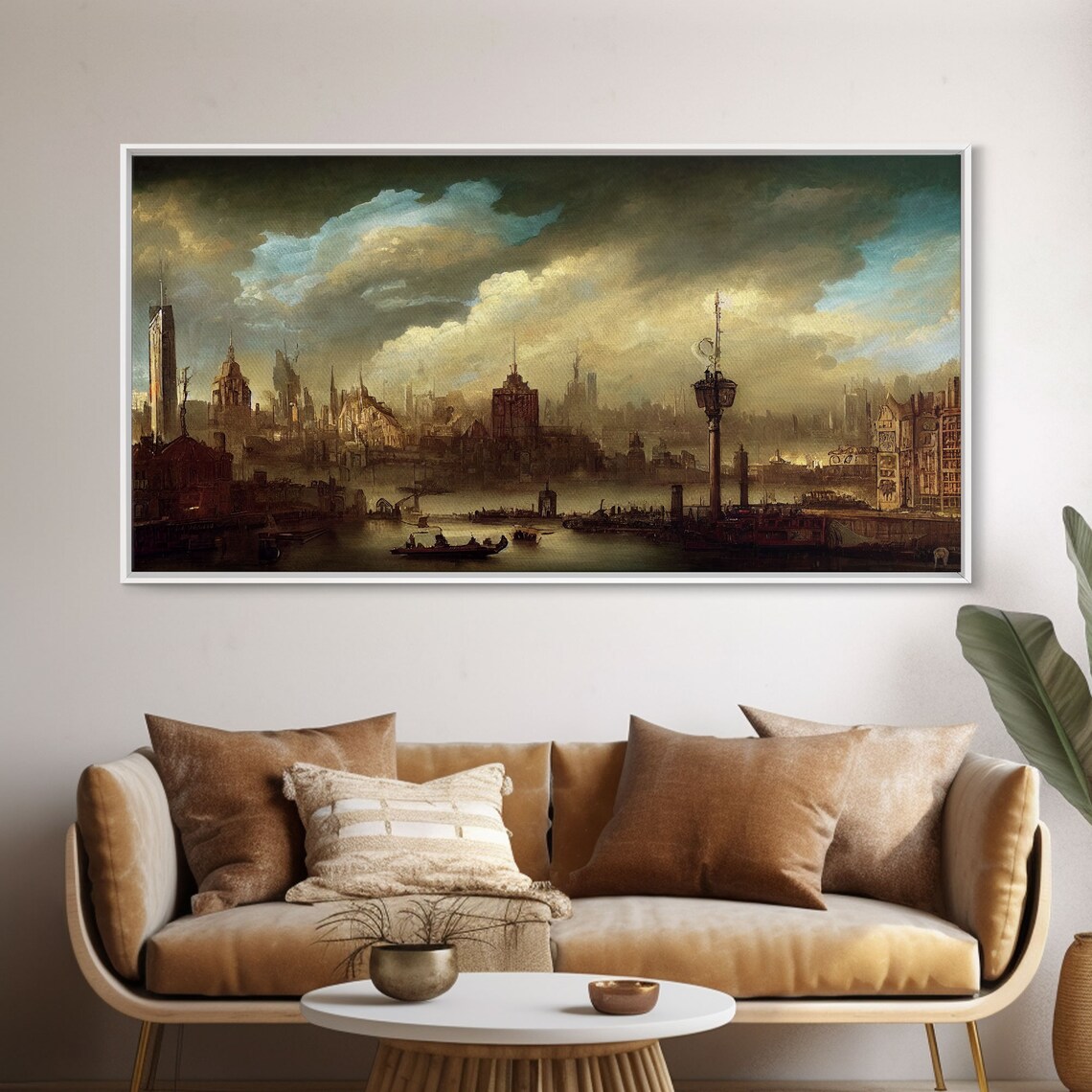 Victorian Steampunk Cityscape Concept Art Print