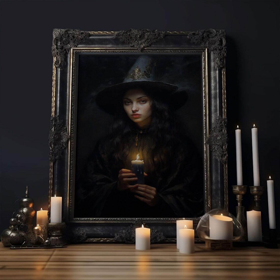 The Witch and the Candle, Gothic Victorian Art Print - Image 6