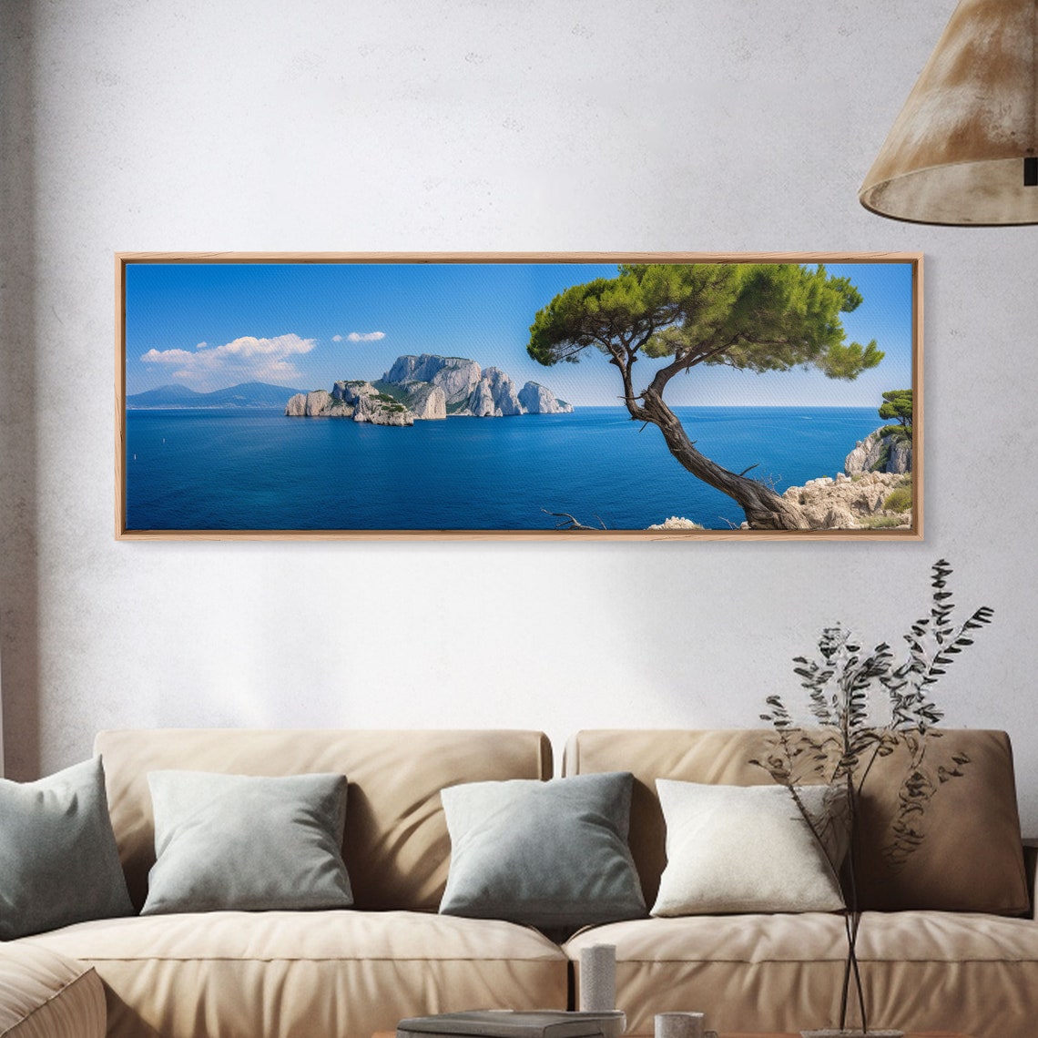 Capri Italy Faraglioni Sea Stacks Mediterranean Coast Panoramic Print - Image 4