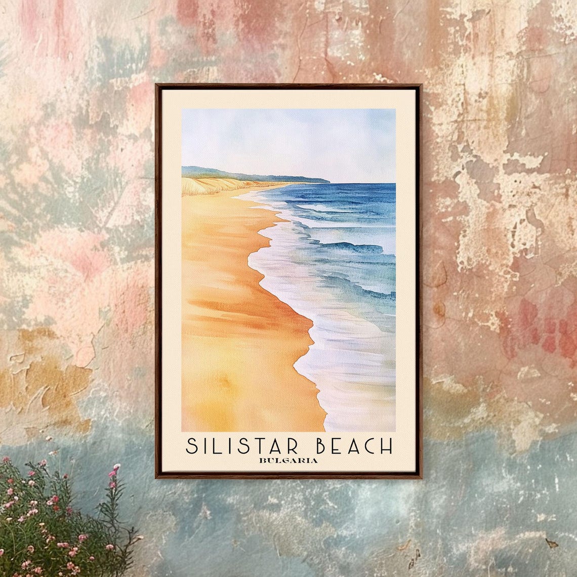 Silistar Beach Bulgaria Golden Sand Blue Waves Empty Shoreline Poster - Image 4