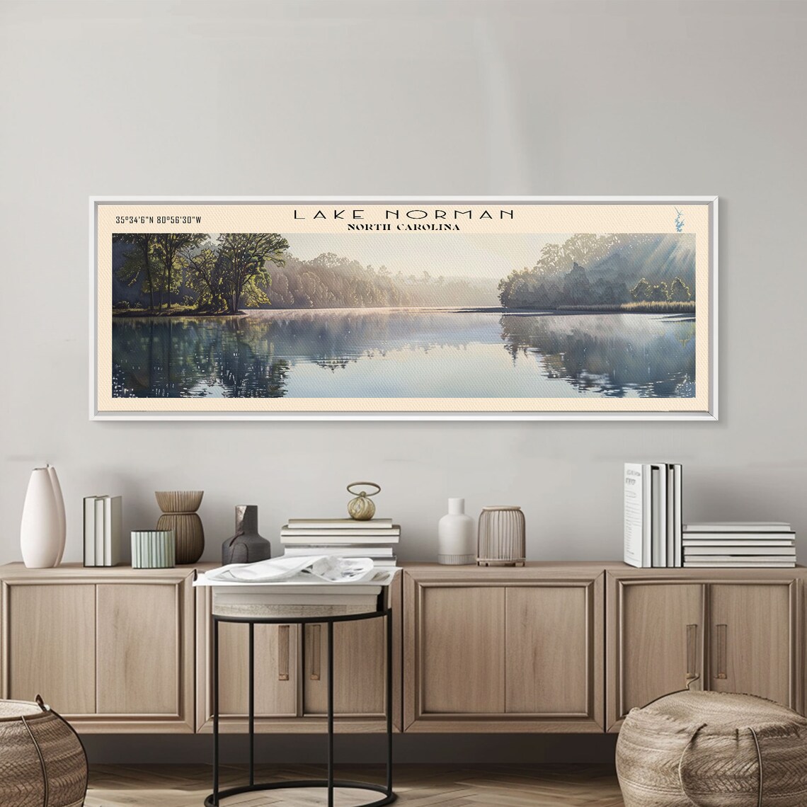 Lake Norman North Carolina Travel Poster, Lake House Decor - Image 5