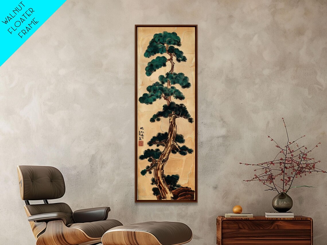 Bonsai Trees Ukiyo-E Woodblock Art Print, Classic - Image 2
