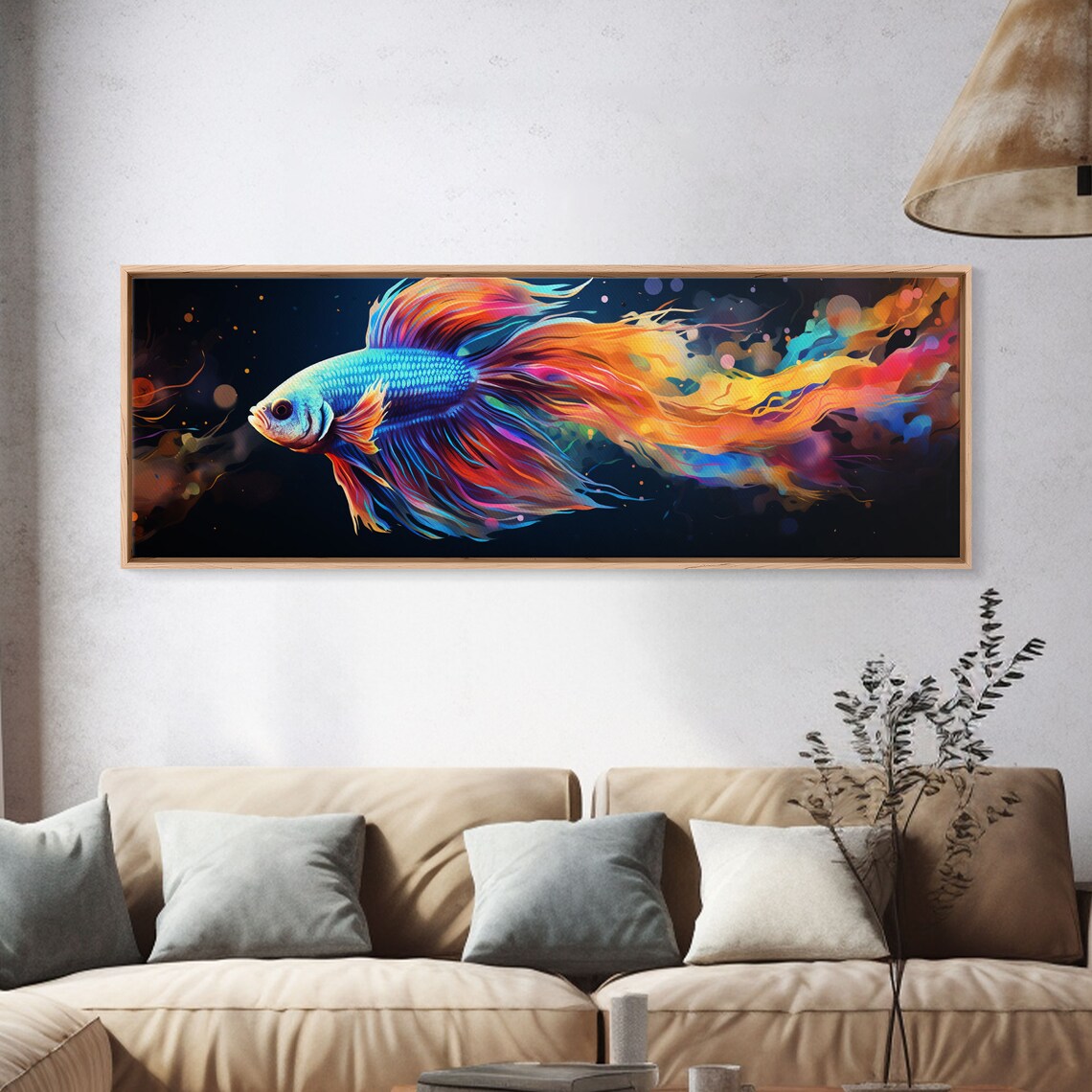 Betta Fish Painting, Colorful Pet Fish Wall Art Print - Image 4