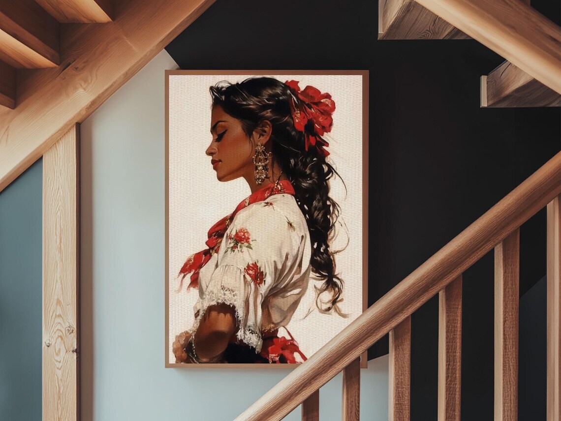 Mexican Romantic Art Print, Chicano Wall Decor - Image 2