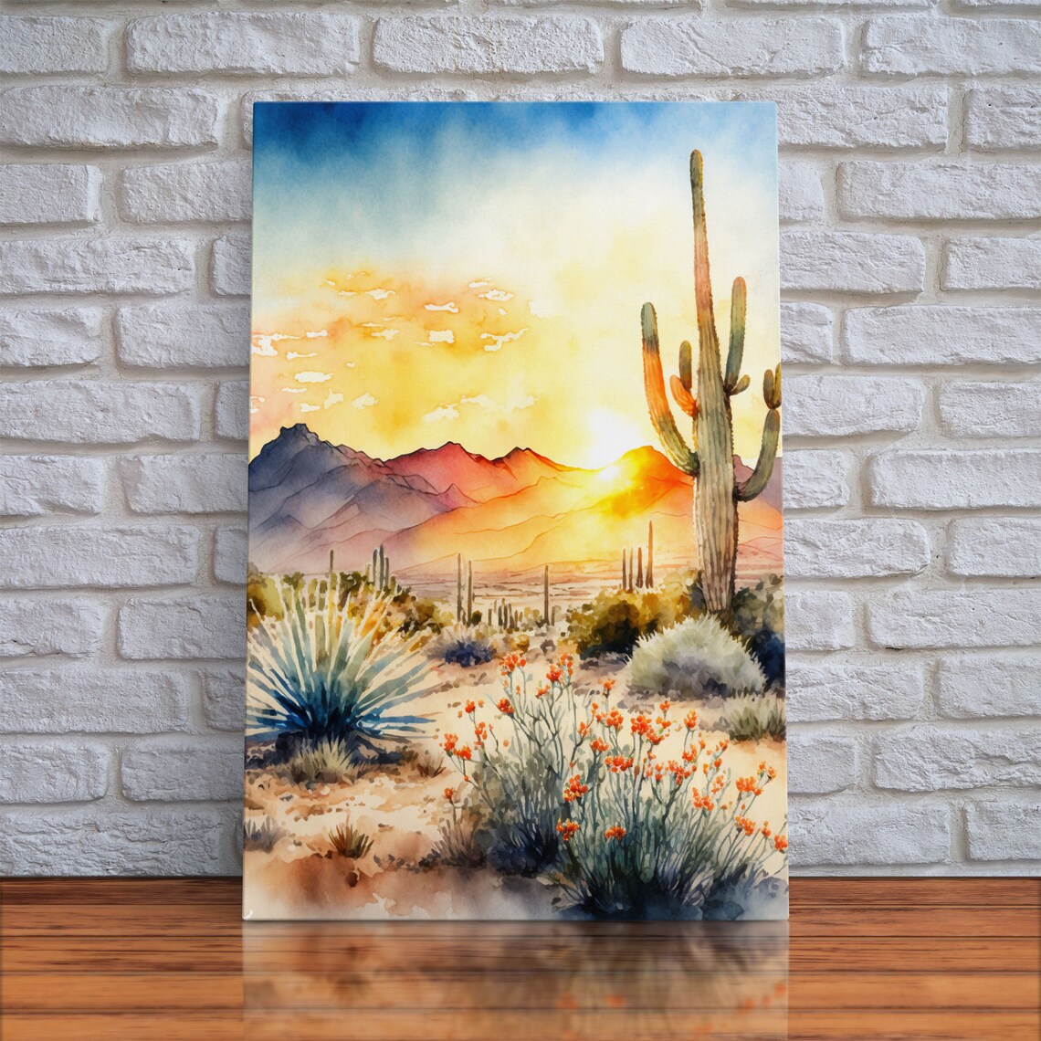 Arizona Desert Cactus Art Print, Southwestern Farmhouse - Image 4
