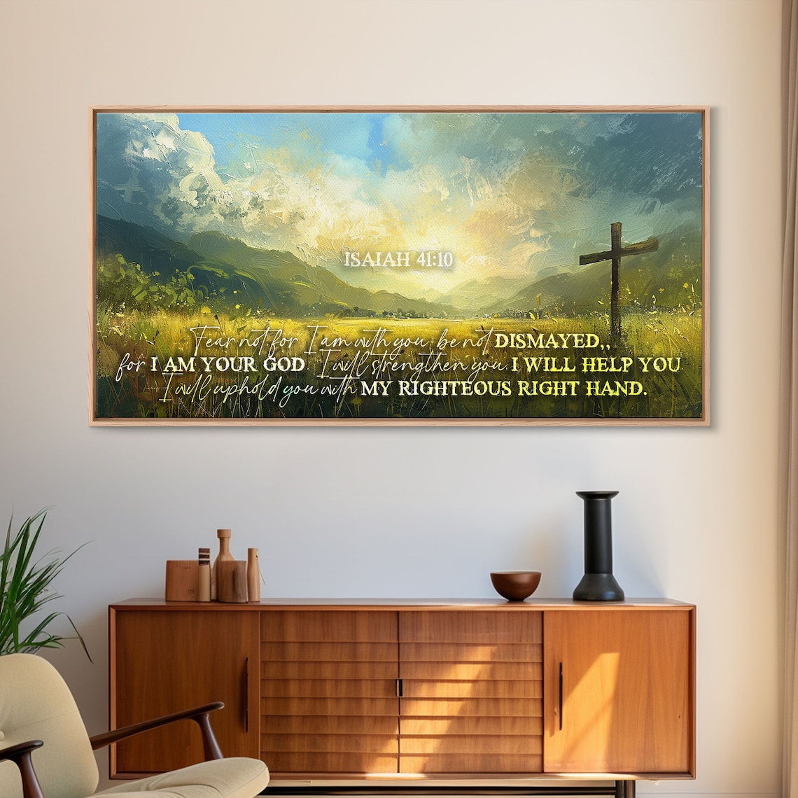 Isaiah 41:10 Fear Not Scripture Wall Art Print