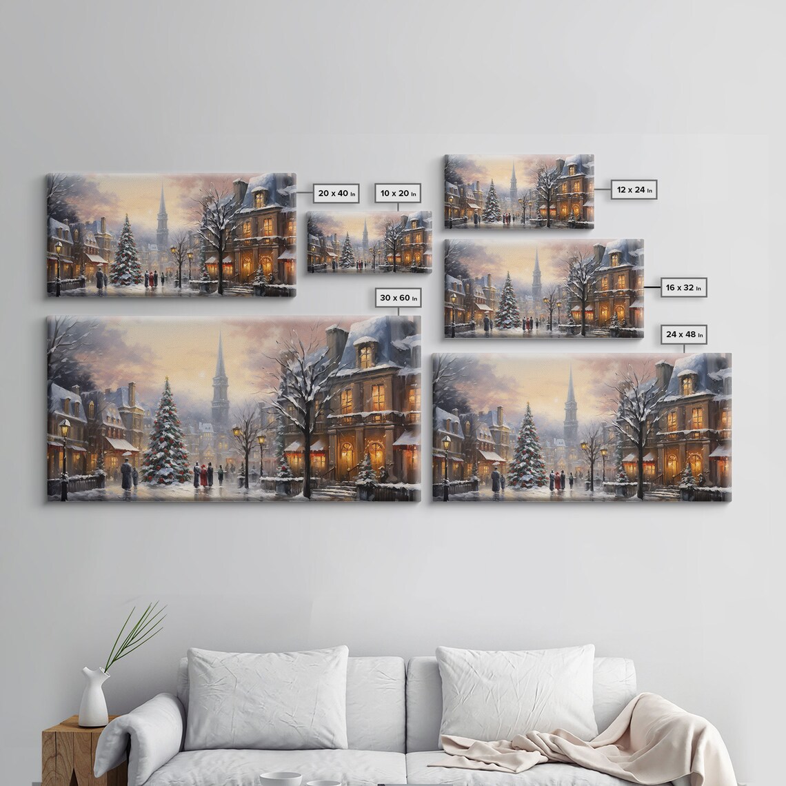 Christmas Village Winter Wonderland Art Print - Image 2