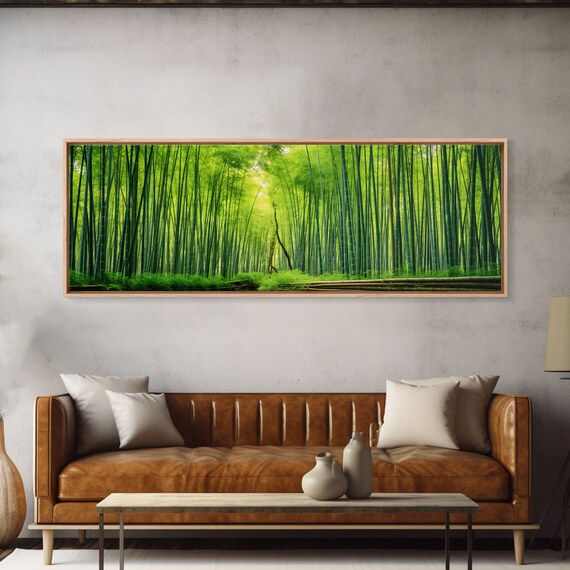 Beautiful Photographic Panoramic Of Arashiyama Bamboo Grove Kyoto Japan Framed Print Landscape Photography Landmark Art