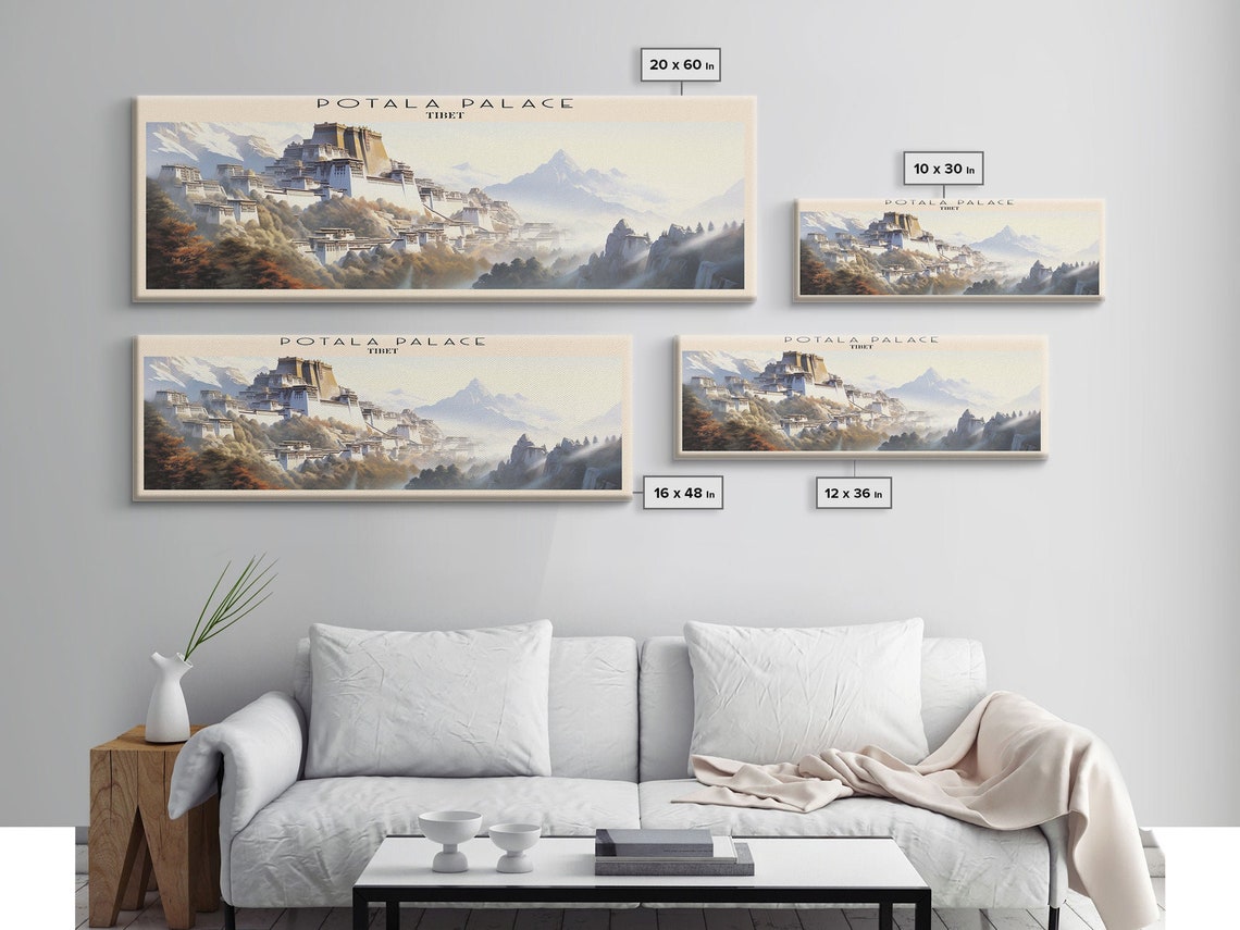 Potala Palace Tibet Hilltop Palace Mountain Backdrop Travel Poster - Image 2