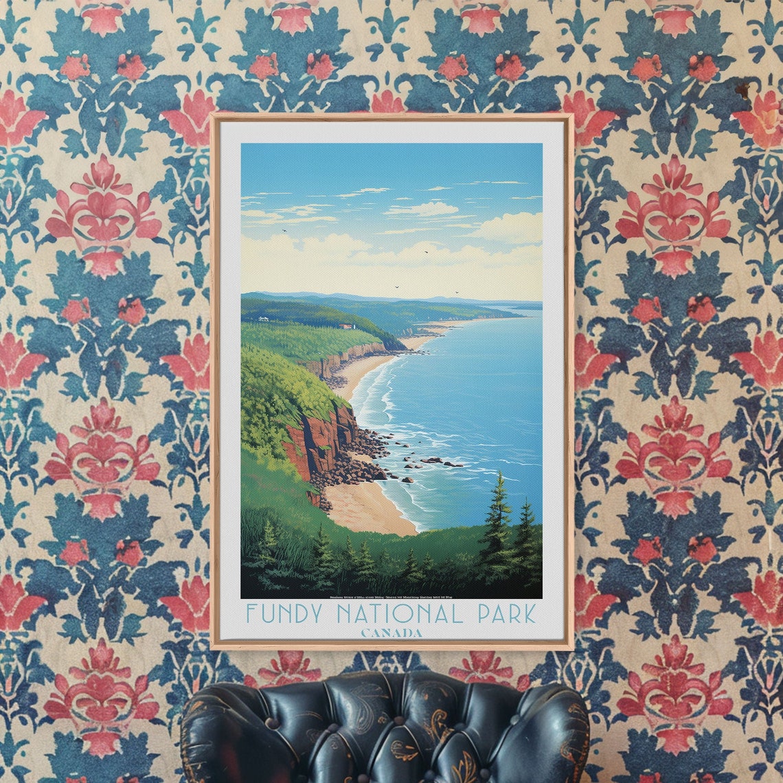 Fundy National Park Canada Coastal Cliffs Beach Forest Bay View Poster - Image 4