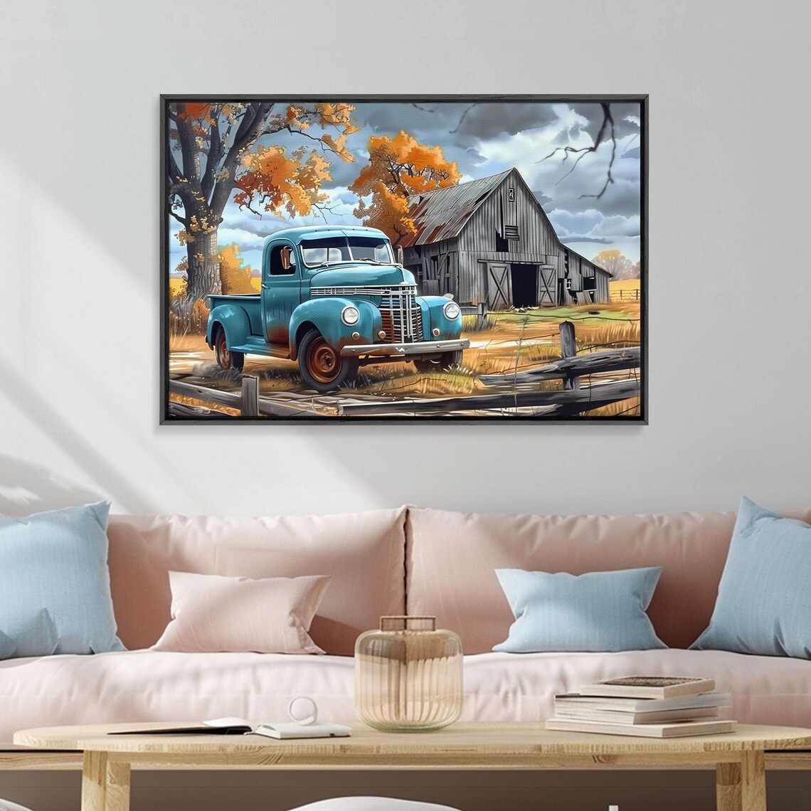 Old Rusty Truck Vintage Farmhouse Wall Art Print - Image 5
