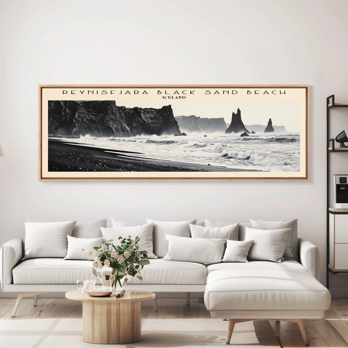 Reynisfjara Black Sand Beach, Iceland Travel Poster