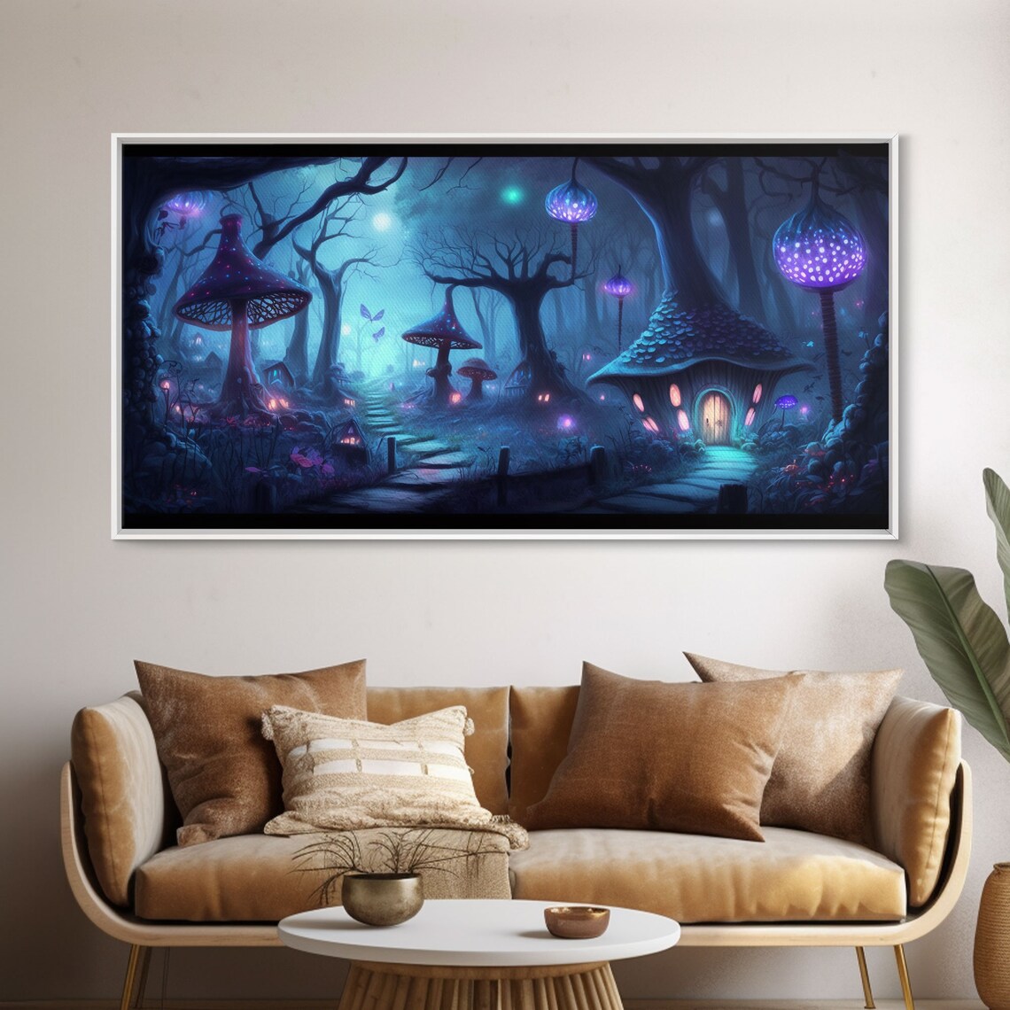 Magical Mushroom Fantasy Forest Wall Art Print - Image 5