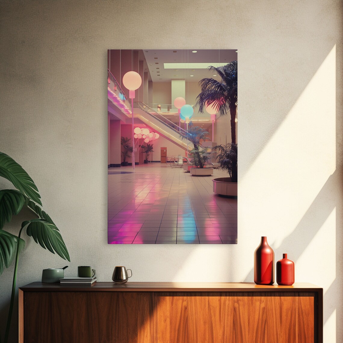1980s Mall Photo, Vaporwave Aesthetic Art Print - Image 4