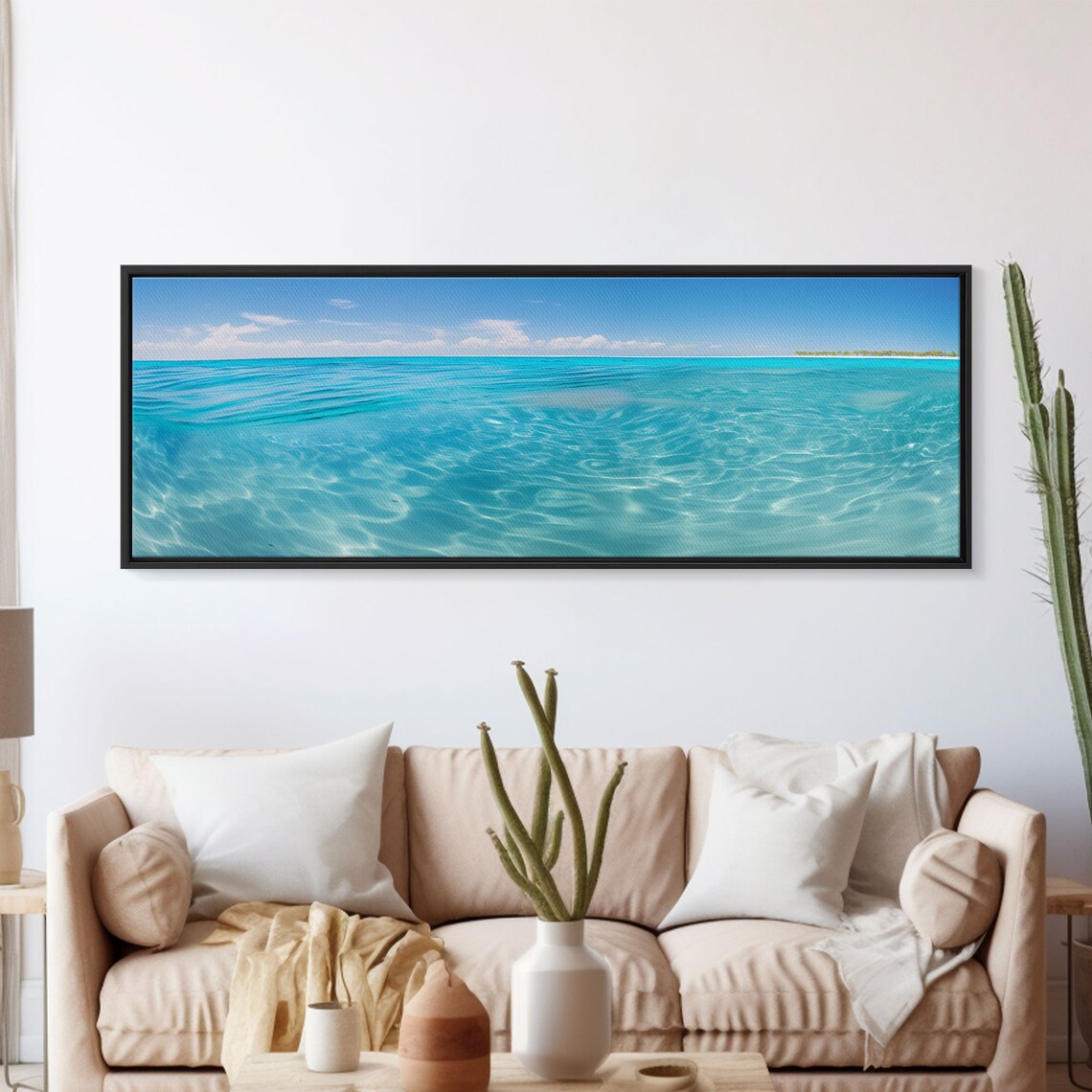 Turks and Caicos Beach Panoramic Landscape Art Print - Image 5