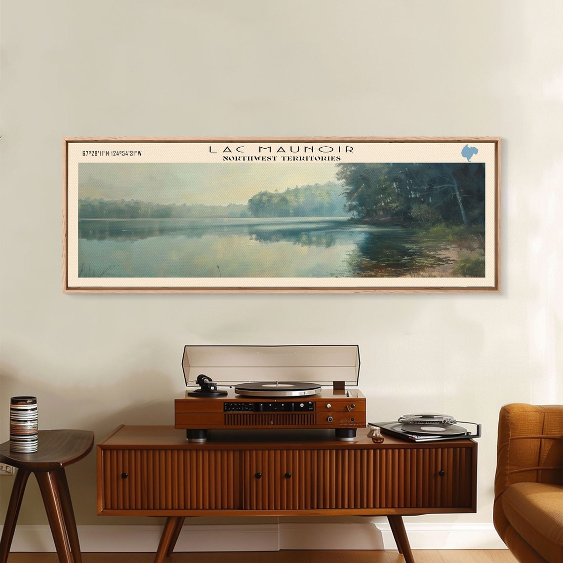 Lac Maunoir Northwest Territories Teal Water Lush Forest Poster - Image 4