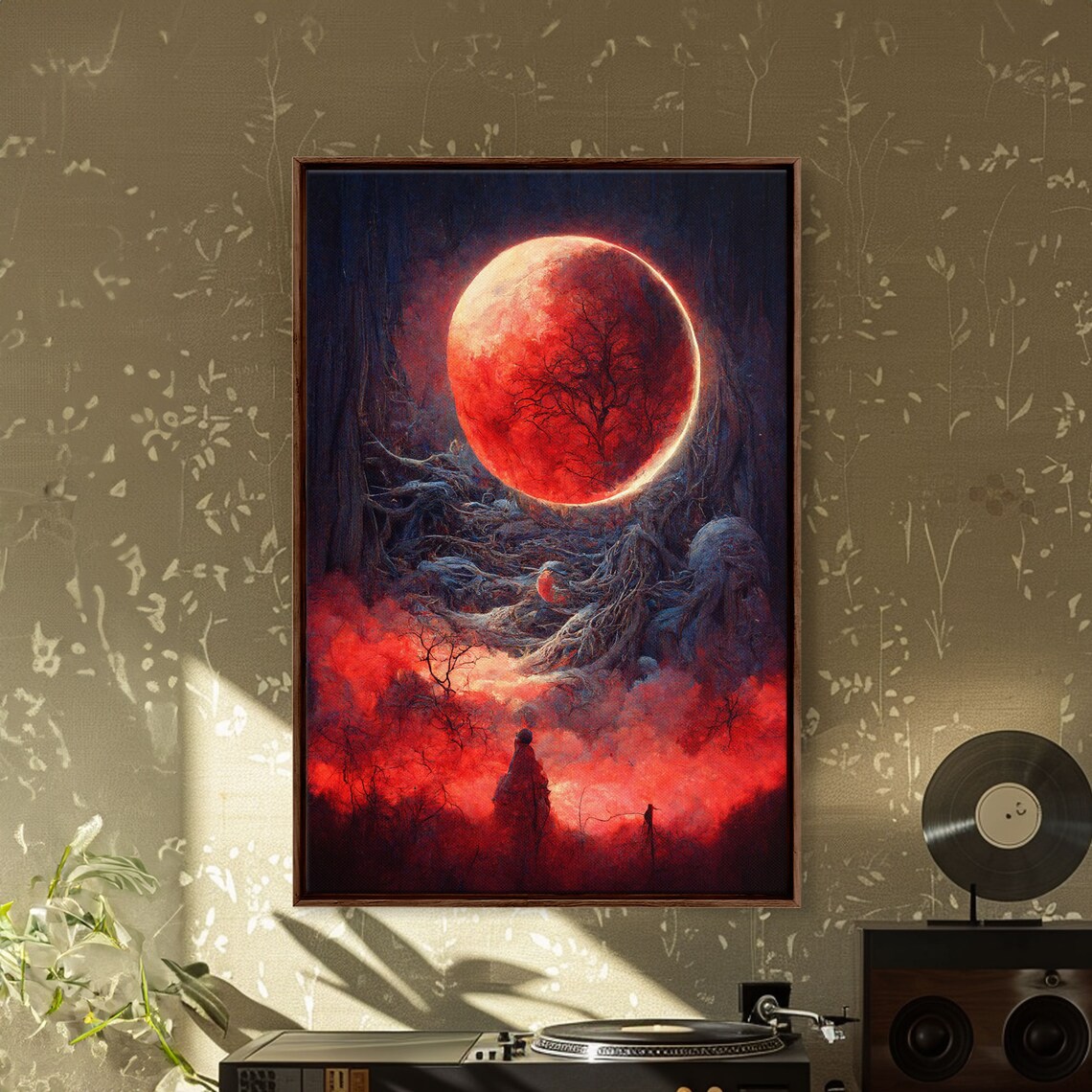 Blood Moon Halloween Cosmic Horror Poster Print - Image 4