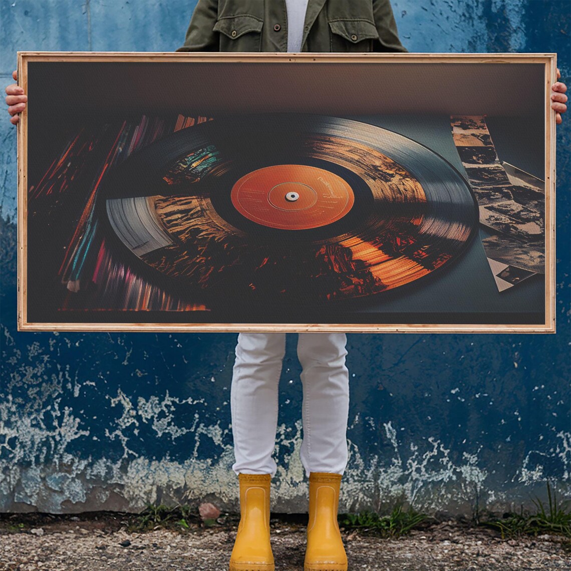 Vinyl Record Wall Art, Abstract Mountains - Image 6