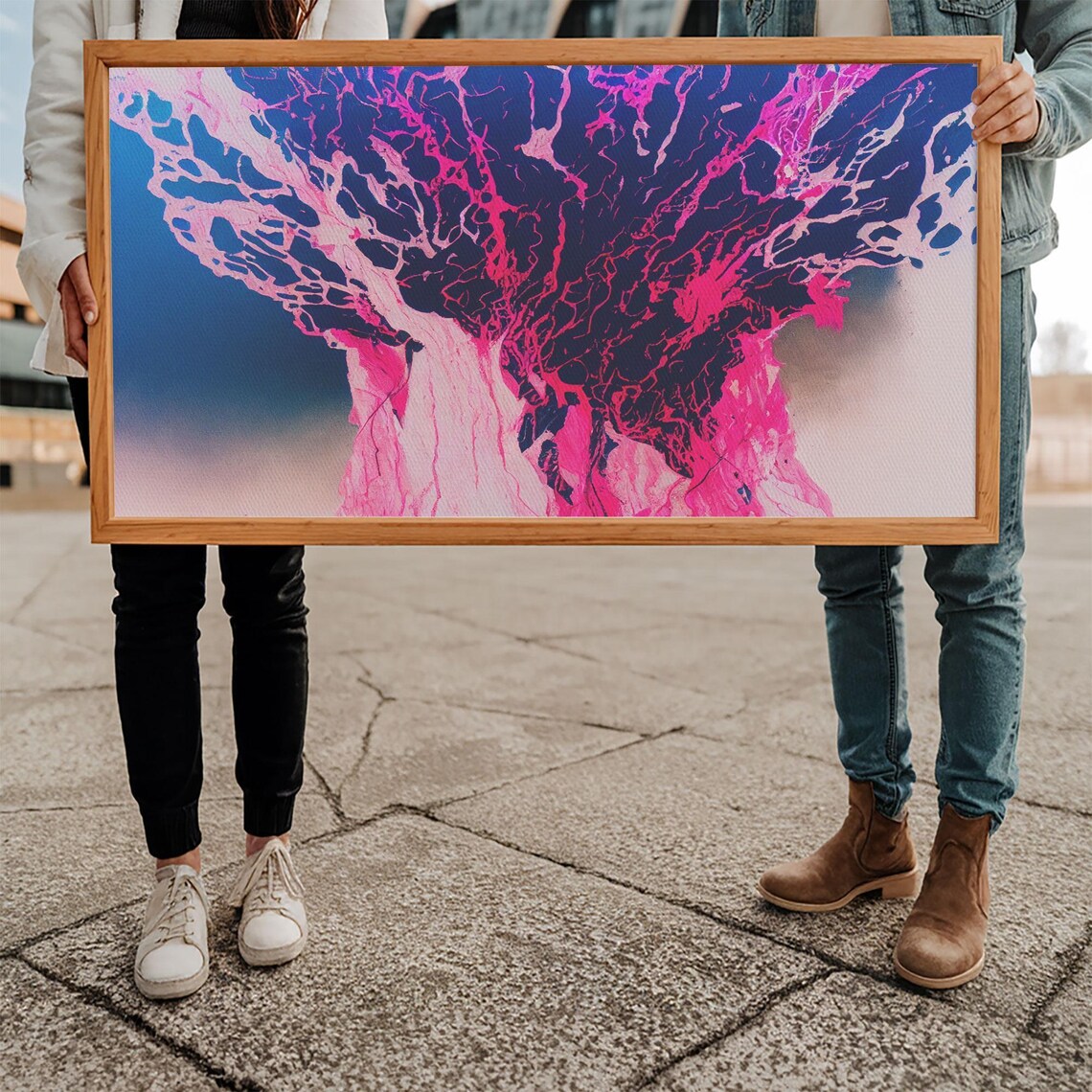 Neon Pink Explosion Trippy Psychedelic Art - Image 6