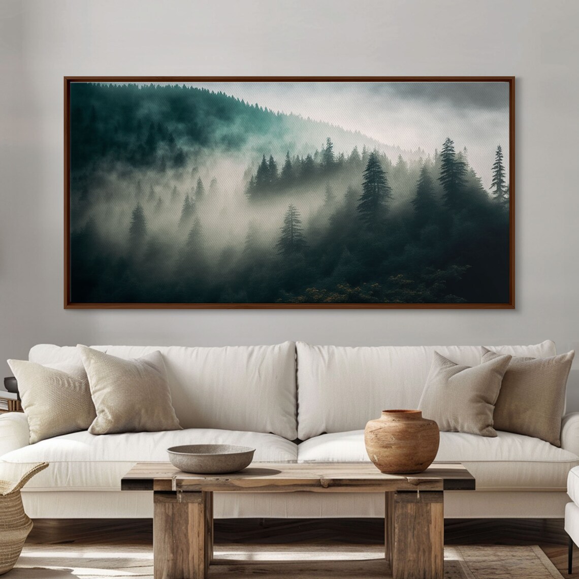 Foggy Forest Zen Landscape Art Print, Relaxing Decor - Image 5