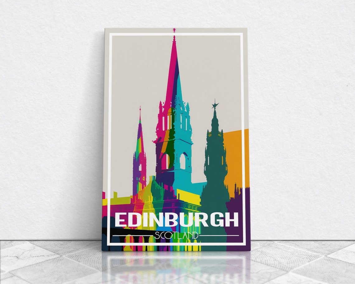 Edinburgh Travel Poster Europe Wall Art Scotland Art Print Travel Wall Print Travel Poster Travel Wall Art Wall Print
